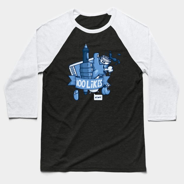 100_likes Baseball T-Shirt by jabbor